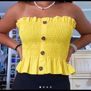 The Sierra Tube Top : Yellow